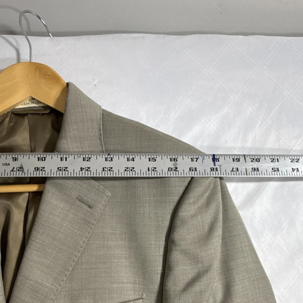 LAUREN Ralph Lauren Men's Tan Solid Trim Fit 2-Button Notch Blazer Jacket XL